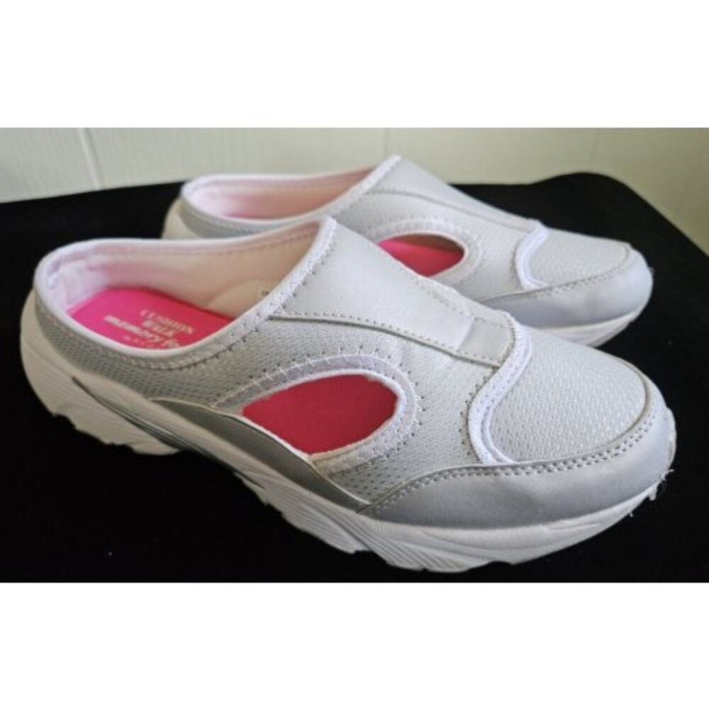 Avon CUSHION WALK Gray Slip On Clog Memory Foam Shoes Ladies Size 8